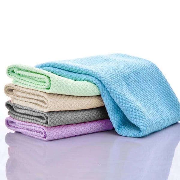Fish Scale Microfiber Cleaning Cloth Magic Glass Window Wipes Polishing Towels Kitchen Oil-proof Dishcloths Washing Rags Cloths 26Y0121