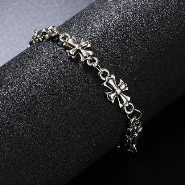Gothic cross mens alloy bracelet retro highquality street dark style 260112