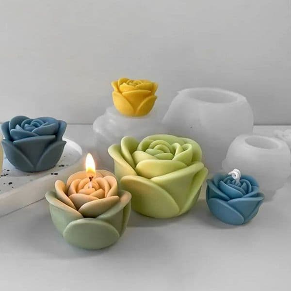 Bestseller Valentine's Day rose silicone candle 3D Peony flower soap plaster resin mold DIY chocolate cake baking tool ddmySat