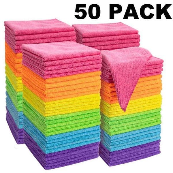 50 pieces of scouring pads, multi-purpose towels, reusable - suitable for kitchen, yard and commercial cleaning 26Y0121