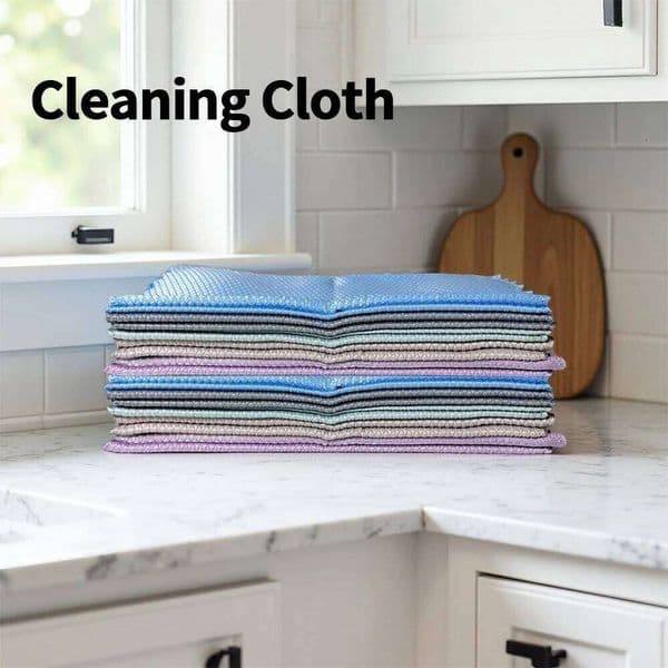 Fish Scale Streak Free Magic Glass Window Car Mirror Microfiber Cleaning Cleaner Cloths, Polishing Cloth for Kitchen Home 26Y0121