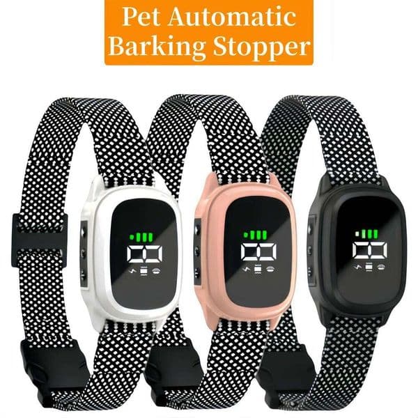 YHLC Automatic Anti Barking Collar, Rechargeable Bark Stopper, Stop Barkin, Electric Training Collar for Dog 26W01121