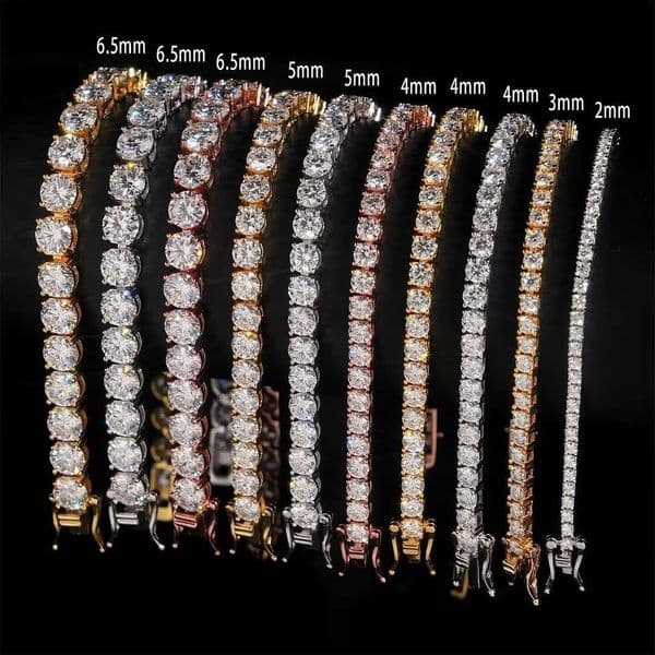 Customize 10k 14k 18k Solid Gold DEF VS VVS HPHT CVD Lab Grown Diamond Tennis Chain Necklace