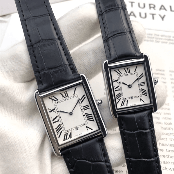 Jason007 Watches Top High Quality Mens Watch Women Quartz Movement Square Rose Gold Case Leather Strap Auto Date Fashion Lady Dress Luxury Watch Designer Montre