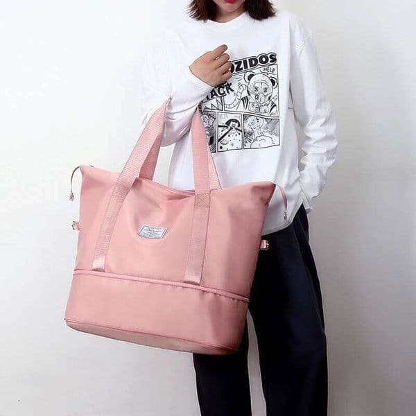 Extendable Women's Large Capacity Storage Luggage Leisure Travel Duffle Bag Waterproof Nylon Sports and Fitness Handbag 26W0121