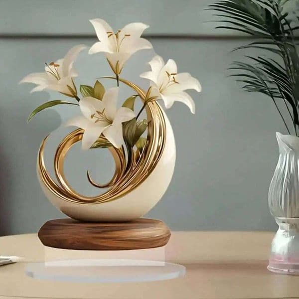 1 piece of lily decoration ornament suitable for living room desktop and office decoraValentine Day wedding decor gifts 26W01212