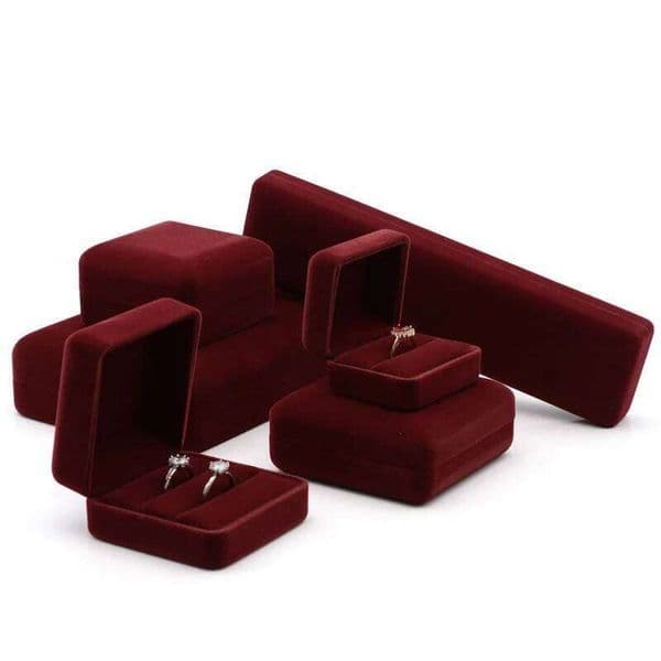 Premium Fuzzy Fabric High-End Engagement Jewelry Matching Ring Necklace Box, Bracelet Box 26Y0122