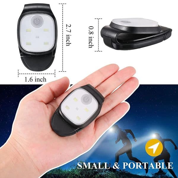 LED Clip Lamp 4 Lighting Modes Running Light Safety Warning for Jogging Night Walking Fishing Hiking USB Rechargeable 260120
