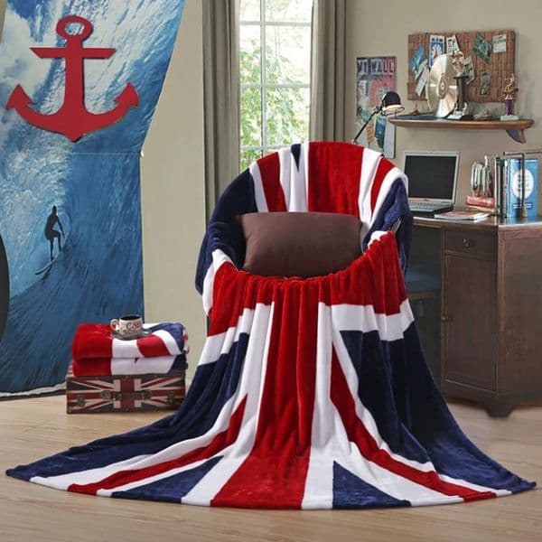 Bed blanket - Warm and plush throw for sofas car and travel - machine-washed English style blanket 260121