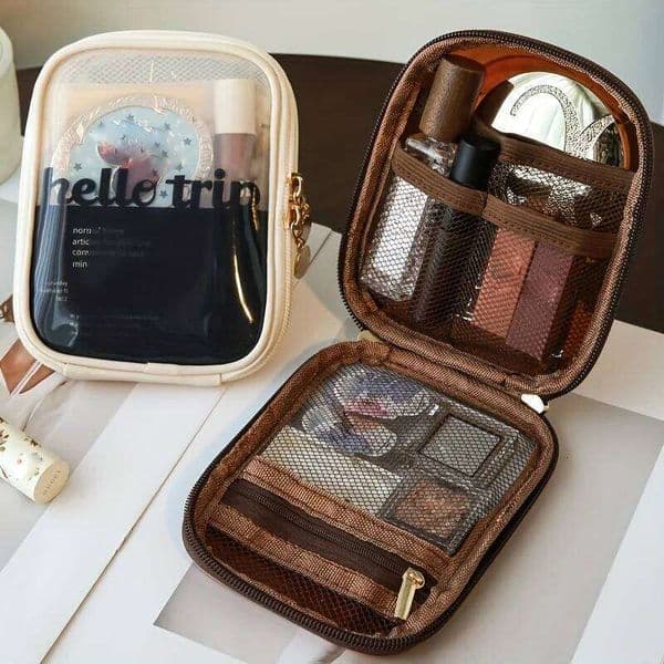 Transparent Travel Portable Mini Waterproof Cosmetic Lipstick Storage Bag, Multifunctional Clutch Bag 26Y0122