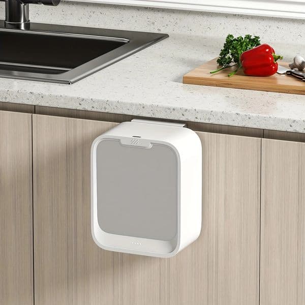 Hanging Trash CanMotion Sensor Waste Bin Wall Mounted Smart Sensor Trash Bin with Lid for Kitchen Cabinet Door Under Sink 260121