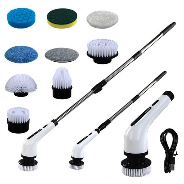 2026 9 In 1 Electric Brush 2000Mah Tool For Living Room Bathroom Kitchen Portable Detachable Cleaning Tools Free Shipping