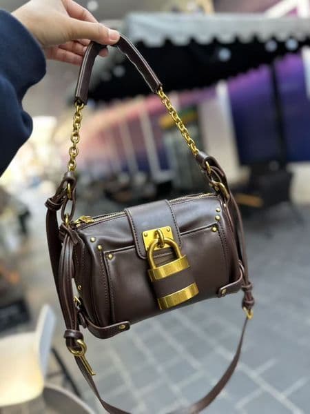 Luxury Bag Retro Bag Versatile Lock Head Bags 2026 New Small Riveted Pillow Handbags Fashion Handbag Versatile Shoulder Bag Large Capacity Square Bag