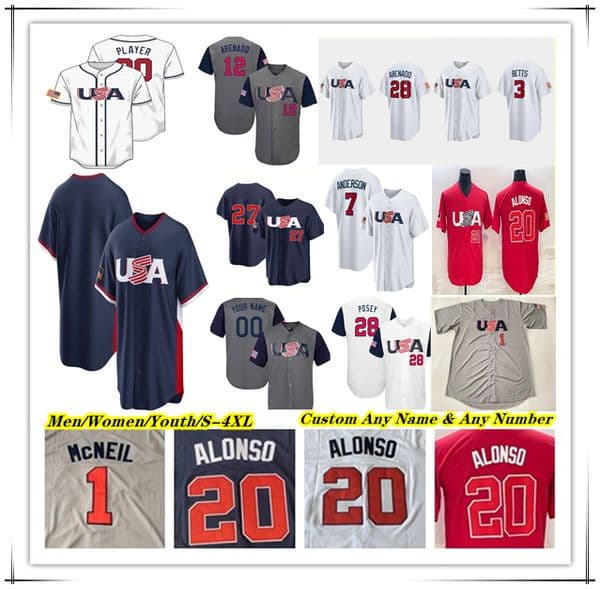 2026 WBC Team USA Baseball Jersey Aaron Judge Tarik Skubal Bobby Witt Jr Pete Crow-Armstrong Kyle Schwarber Paul Skenes Logan Webb Byron Buxton Nolan McLean Carroll 4X