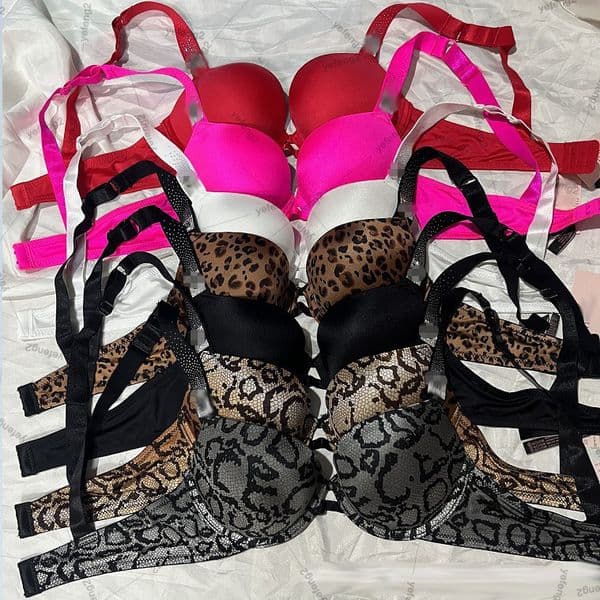 Underwears woman bras sets vc bra Letter rhinestone sexy lace ribbon underwear set