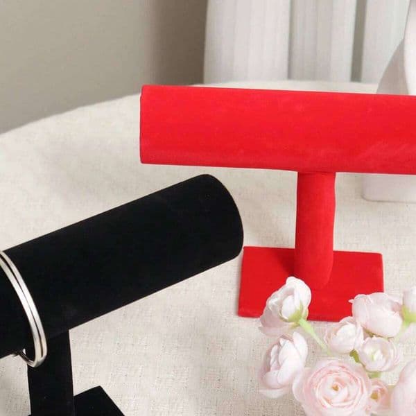 1pc Suede desktop counter jewelry display rack, vertical storage rack for household bracelets and necklaces, high-end, simple 26Y0122