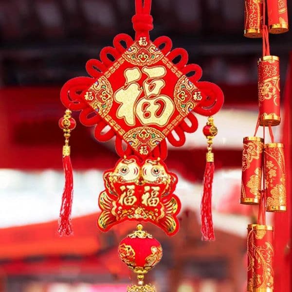 1/2pcs Lucky Carp Hanging Decoration for Chinese 2025 Household Festive Ornaments Best Wishes Blessing Lunar New Year ddmythur
