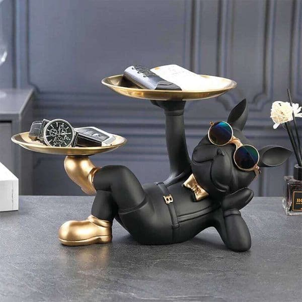 Bulldog Animal Figurines Cool Dog Statue Sculpture Living Study Room Bedroom Decor Home Interior Decoration Accessories 26W01212