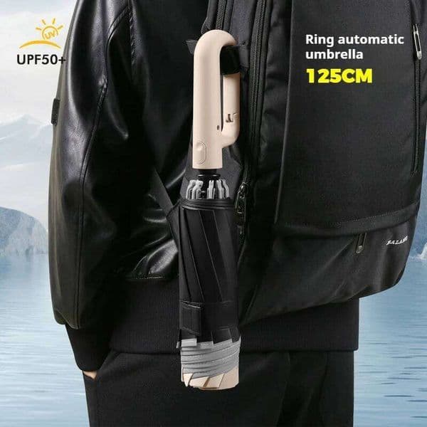Ring Buckle Design 10 Rib Fully Automatic for Men Folding Extra Large Strong WOMEN'S Sunshade Double Umbrella 26Y0122