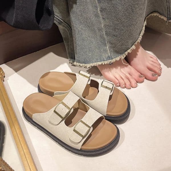 Summer Slipper for Women Beach Slippers Designer Shoes Flat Bottom Letter Decoration Fashion Non-Slip Ladies Indoor Footwear