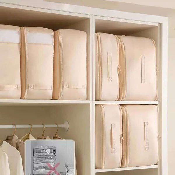 Large Bag Quilt Clothes Closet Cabinet Storagepouch Ultra Space Saving Self Compression Organizer 26Y0122