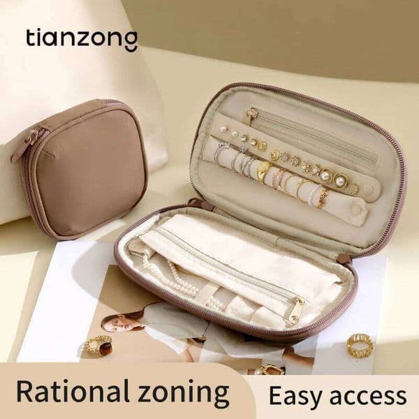 Tianzong Portable Necklace Earrings Bag 2025 New Bracelet Storage Jewelry Box 26Y0122