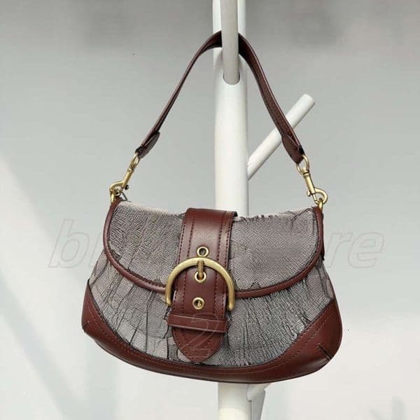 Soho Bags Designer Pea Couchbag Cyme Bag Jacquard Splicing Leather Solid Color Underarm Tote Bag Luxury Shoulder Bag Brooklynn Wallet Sacoche Homme Kisslock Bag