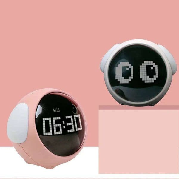 Night Cute Expression Child Alarm Clock Voice Controlled Light ltifunctional For Home Thermometer 26L0122