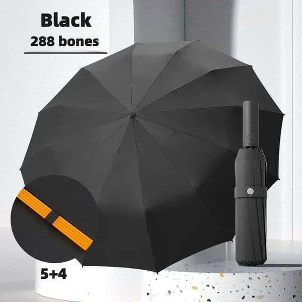 Stormproof Windproof Automatic Folding Rain Umbrella for Men, Large Strong Reinforced 288 Bone, Sun UV UPF50+ Parasol 26Y0122