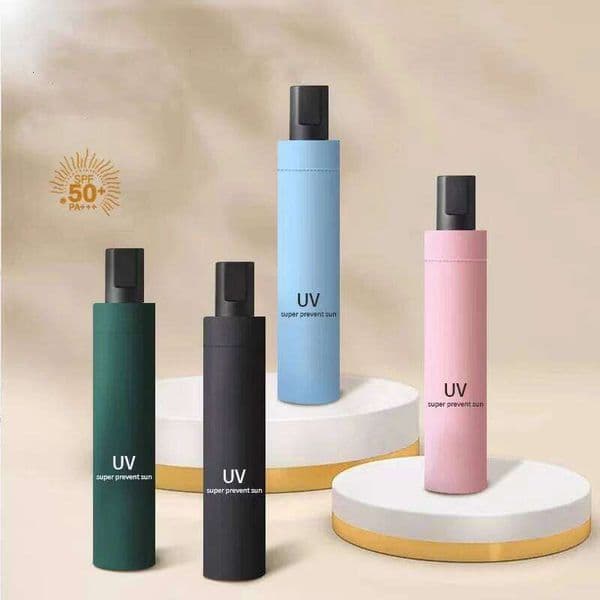 Foldable Manual Waterproof and Windproof Umbrella, Anti-UV Umbrella for Sunny Or Rainy Days, Simple Solid Color Umbrel 26Y0122