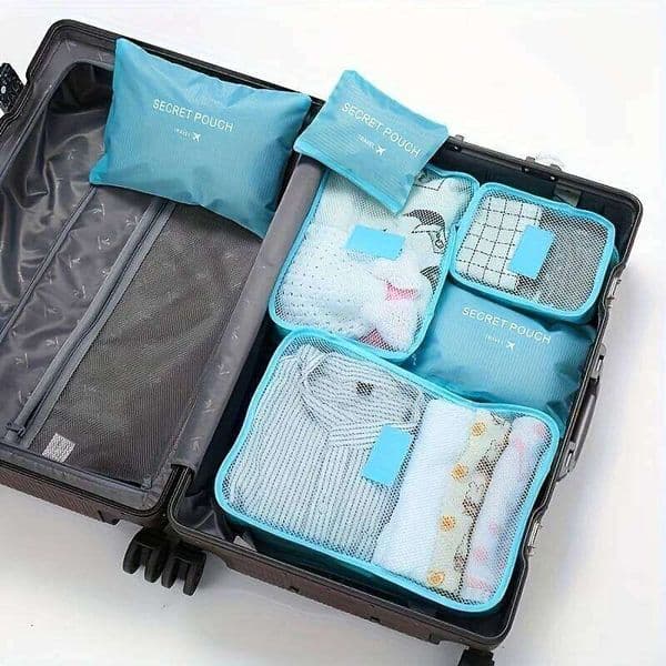 6pcs Multifunction Bags Waterproof Clothes Luggage Organizer Pouch Packing Cube Men And Women Travel Storage Bag 26Y0122
