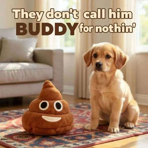 Fake Dog Funny Talking Poop Plush Toy, Makes Fart Sounds 26H0122