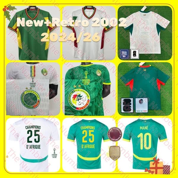 2026 SeNEgAl soccer foOTball Jerseys N.JACKSON NDIAYE SABALY KOULIBALY GANA KOUYATE D.DIA DIATTA SARR P.M.SARRS NIAKHATE 02 retro fan Africa Cup Men football JeR Seys