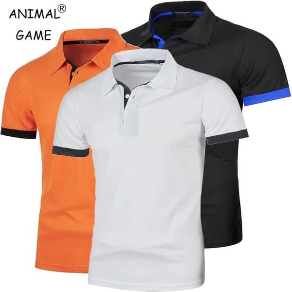 Summer Mens Short Sleeve Polo Shirts Lightweight Lapel Streetwear Breathable Tshirts for Men Basic Business Solid Color Top 260120BANJIA