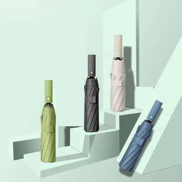 Fully automatic 12-rib for women, sunny rainy business folding umbrella anti-ultraviolet and anti-radiation 26Y0122