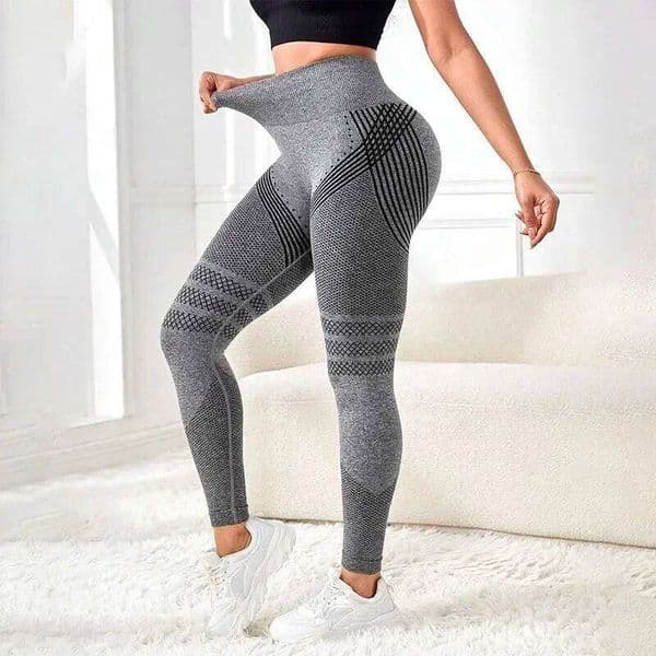 Knited Seamless Women Sports High Waist Tights Gym Trainning Running Stretchy Hip Lift Leggings Yoga Fitness Pants