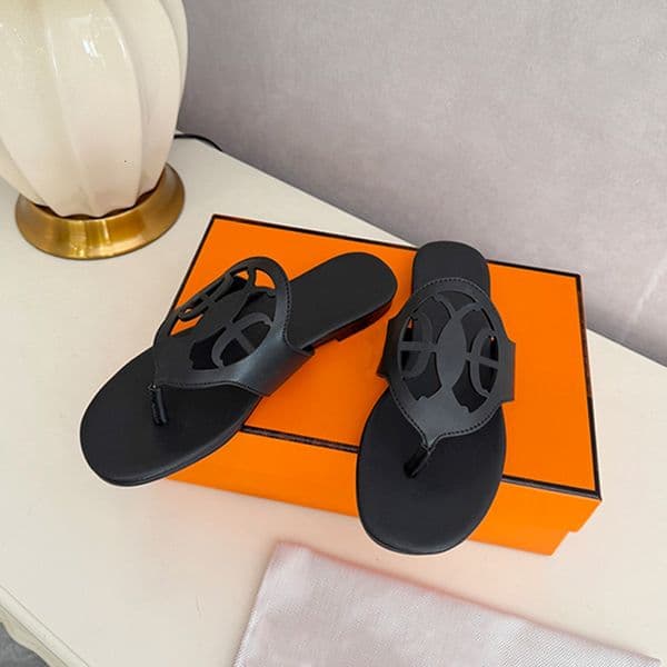Designer Slides Leather Flip Flops Women Slipper Summer Thong Shoes Beach Sandals Beach Casual Slider 1024
