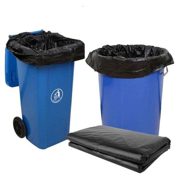 30Pc/60Pc 55-60 Gallon Packaging Bag Heavy-Duty Black Disposable Plastic Garbage Bag, Large Capacity Thickness, Leak-Proof and Durab 26W0123