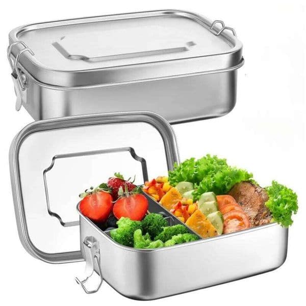 Bento with Compartment, 304 stainless steel kids/adult Food Containers Sealed Box Large Capacity Lunch Container 26H0123