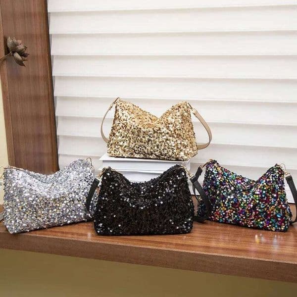 Oloey Fashion Shoulder Bag Minimalist Women's Handbag Clutch Noble Glitter Evening Bag Women's Handheld Bag