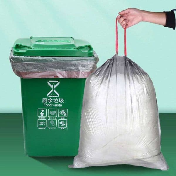 Nymph Large Drawstring Closing Household Portable Disposable Garbage Storage Supplies Kitchen Thickening Trash Bags 26W0123