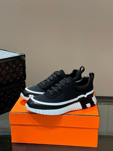 Fashion Casual Shoes Men Bouncing Sneakers Italy Classic High End Mesh Splicing Calfskin Low Top Non-Slip Trainers Designer Students Running Sports Shoes Box EU 38-44