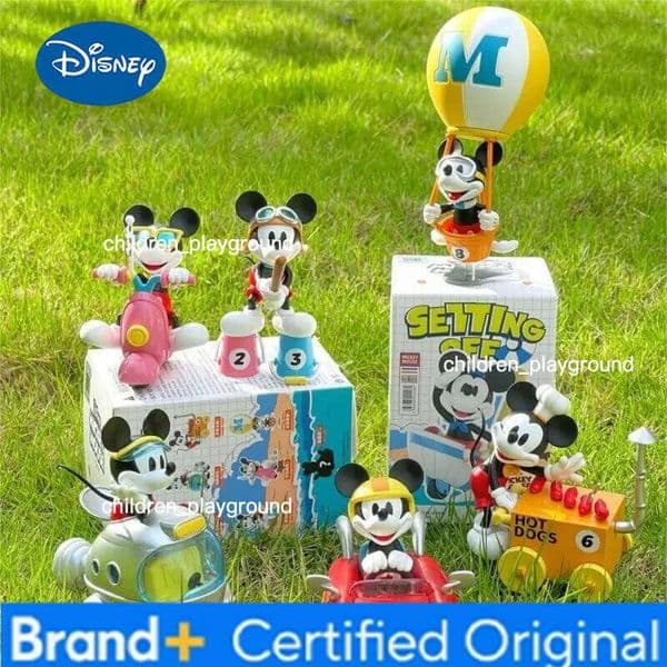 Disney Mickey Mouse Setting Off Series Blind Box Cute Action Figure Surprise Toy Anime Doll Statue Model Collection Toys Gifts H260123