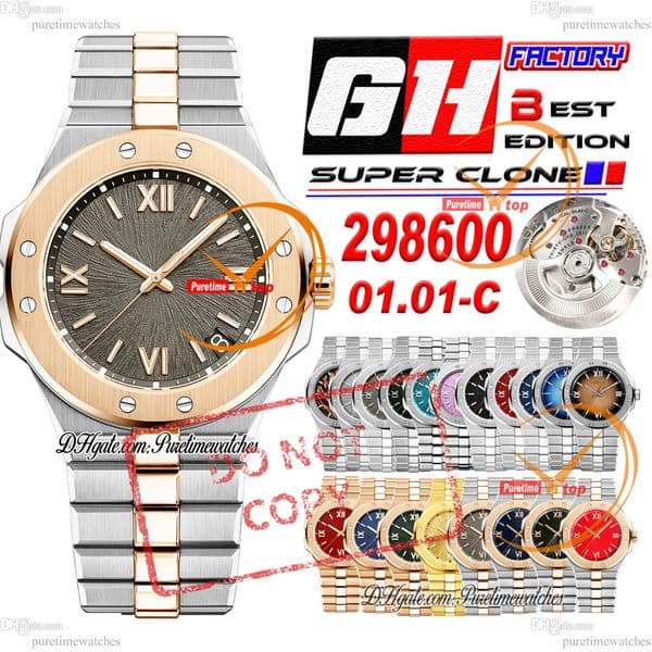 Alpine Eagle 41 Gray Dial 298600-6001 GHF Two Tone Rose Gold M9015 Automatic Mens Watch Stainless Steel Bracelet CHS Puretimewatches Reloj Hombre Montre Hommes