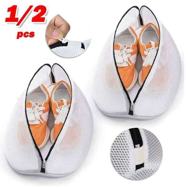 1/2pc Mesh Laundry Washing Machine Shoes with Zips Travel Shoe Bags Protective Clothes Storage Box Organizer Bag 26Y0123