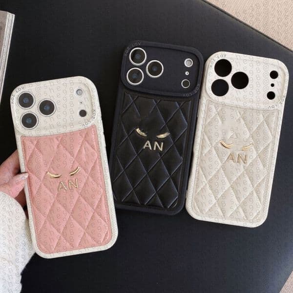 iPhone Case Designer Phone Case for iPhone 17 Pro Max Case Apple iPhone 16 15 Pro Max 14 13 12 Pro 15 Plus 16 Plus Case Fashion Leather Embossing Gold Letter Cell Phonecase