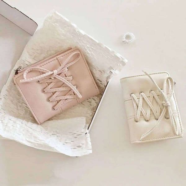 Fashion Design Korean Style Bow Wallet Ultra Thin Short Clutch Coin Pouch Holder Purse Card Storage Bag Y260123