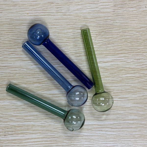 STOCK IN USA, 7pcs 4 Inch / 10cm Multicolor Glass Burner Pipe hookahs Spoon Hand Pipes For Smoking Accessories Tobacco Tool Package well by bubble box.