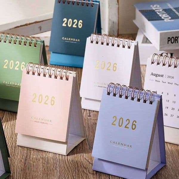 2026 Mini Morandi Color Small Desk Memo Calendar Planner Desktop Decoration Office Stationery New Year Gifts 26Y0123