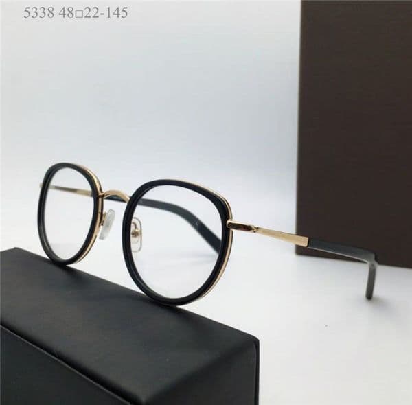 New fashion design round optical glasses 5338 acetate and metal frame simple popular style lightweight and comfortable to wear transparent eyewear